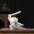Soporte de incienso, diseño de estatuilla samurái, cerámica delicada y llamativa, duradero, práctico, quemador de incensario de mesa para el hogar, decoración del hogar