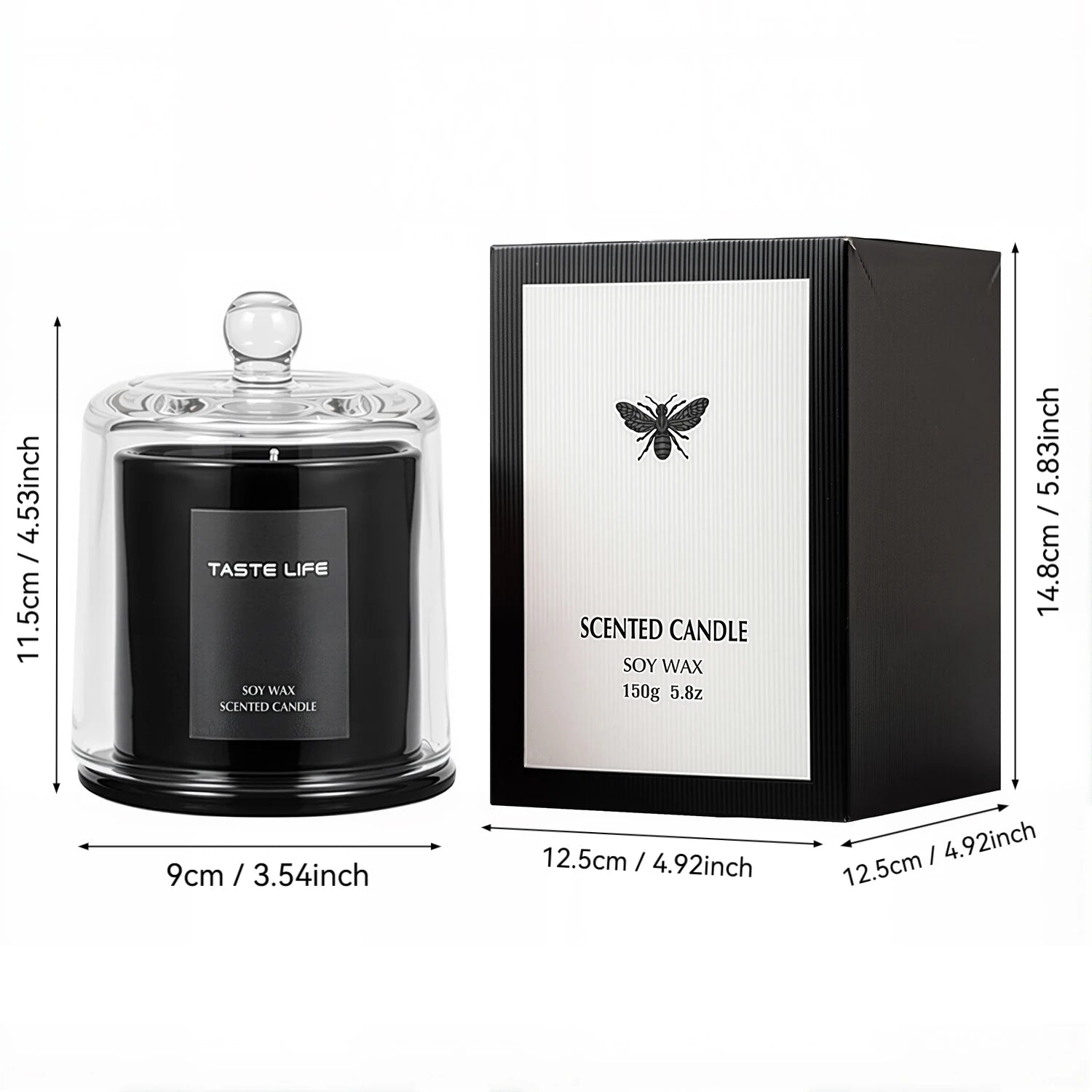 Vela Aromática de Cera de Soja — Campana de Vidrio