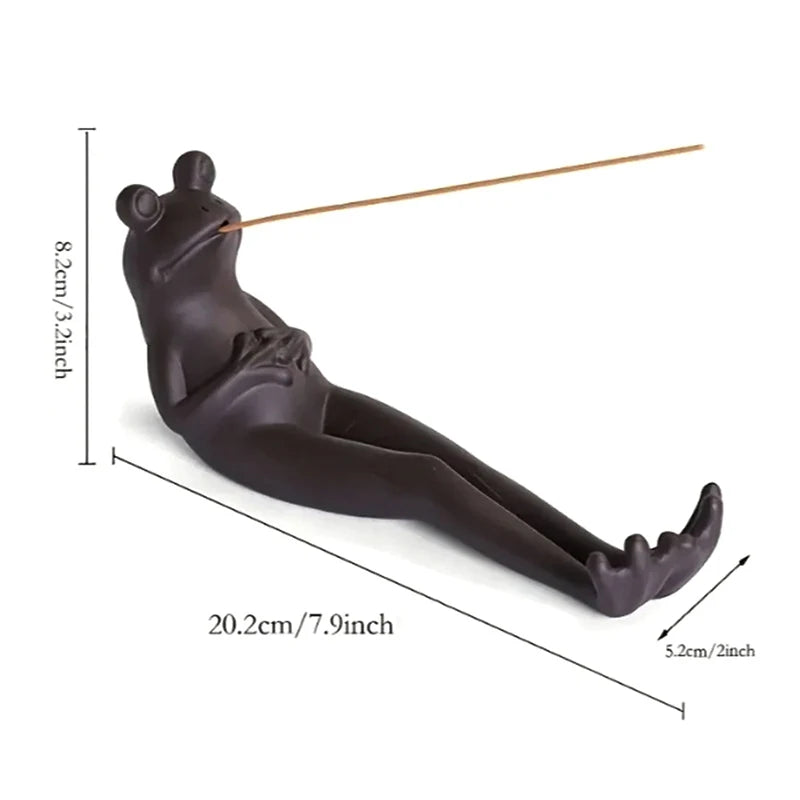 Soporte para varilla de incienso de Palma de rana, quemador de incienso de cerámica, receptor de cenizas para aromaterapia/Yoga/meditación/sala de estar en casa, decoración de oficina