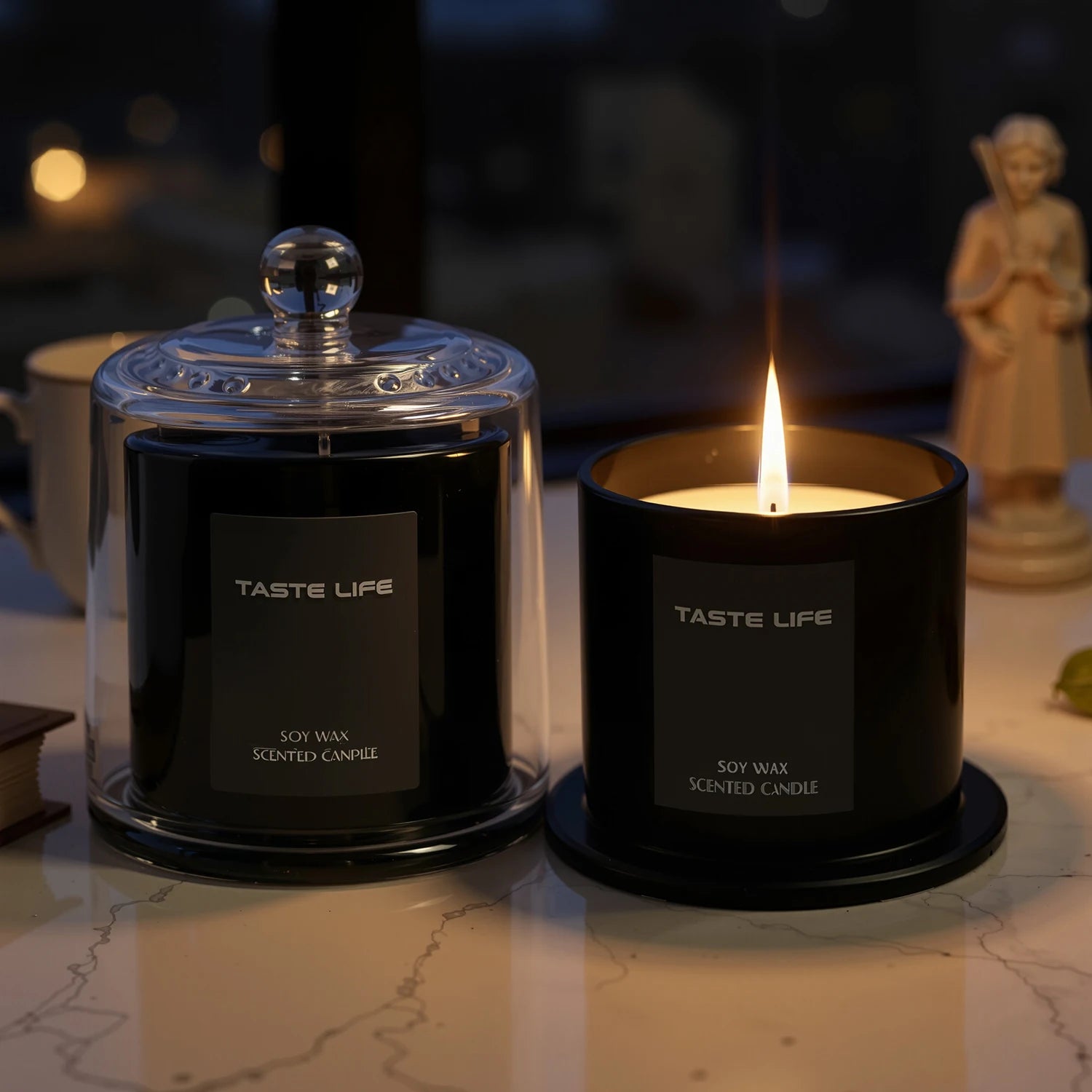 Vela Aromática de Cera de Soja — Campana de Vidrio