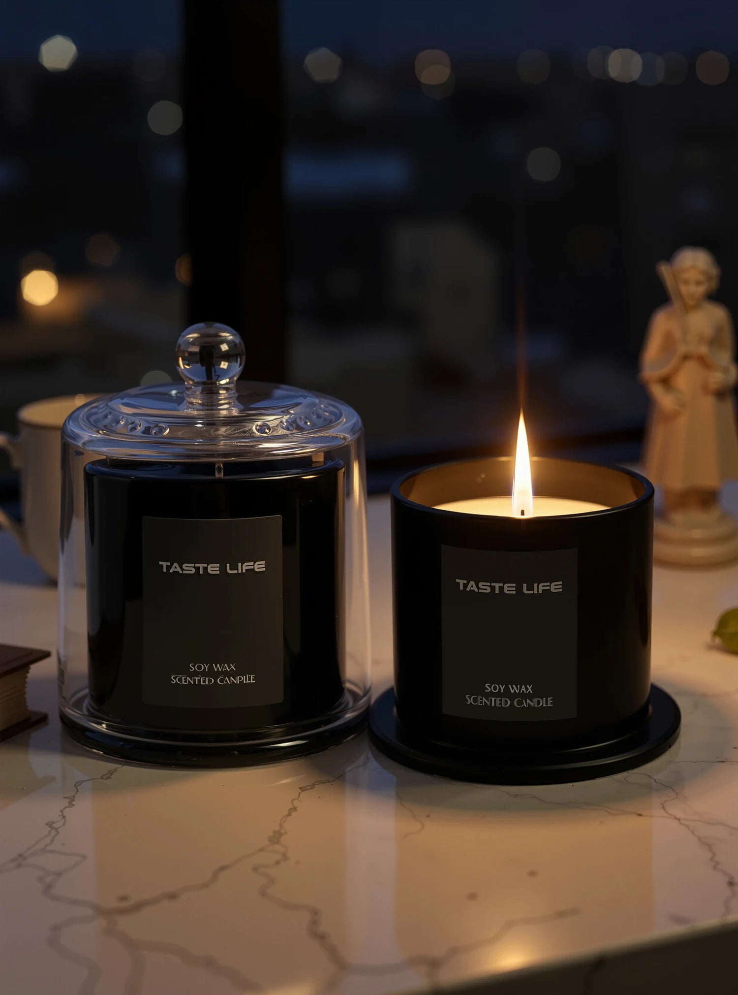 Vela Aromática de Cera de Soja — Campana de Vidrio
