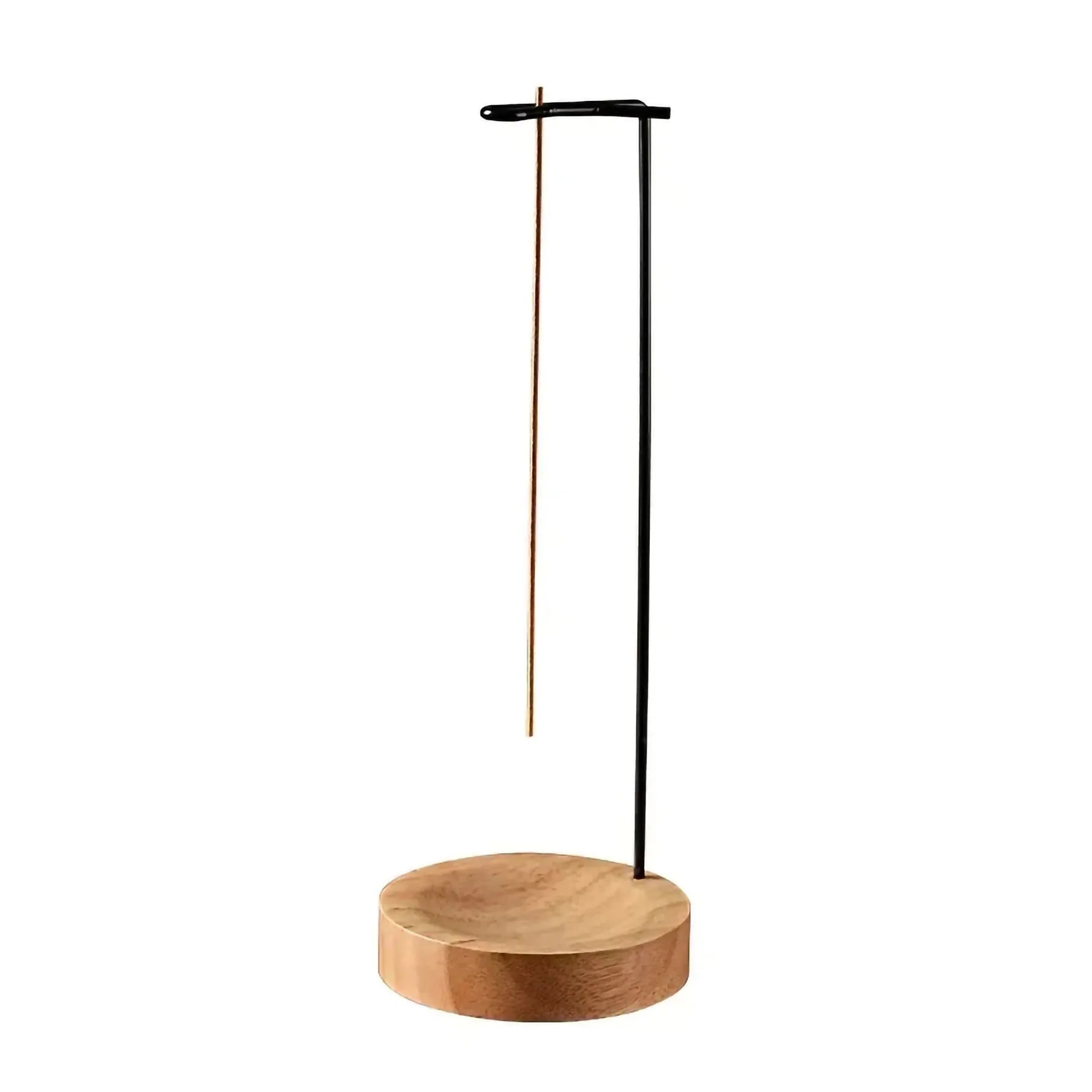 Quemador de incienso al revés, soporte para palitos de incienso, bandeja de incienso redonda de madera, adorno para dormitorio, decoración de Yoga para el hogar